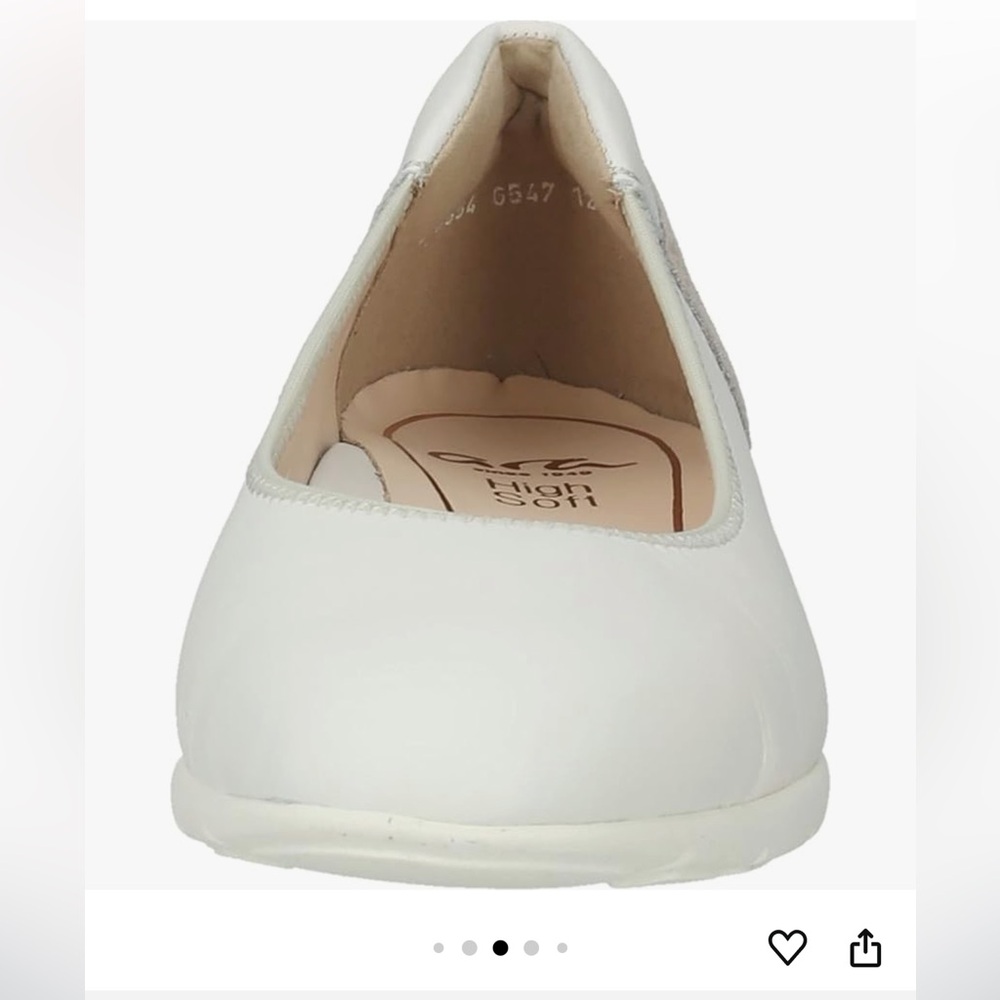 ARA Sardinia Cream Beige leather comfort ballet on flats loafers women size 7 - Picture 2 of 7